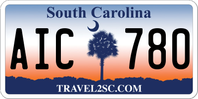 SC license plate AIC780