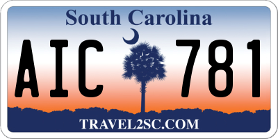 SC license plate AIC781