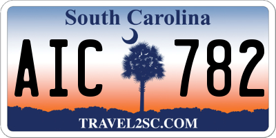 SC license plate AIC782