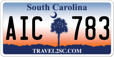 SC license plate AIC783