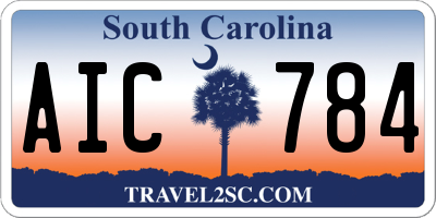 SC license plate AIC784