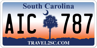 SC license plate AIC787