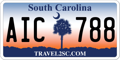SC license plate AIC788