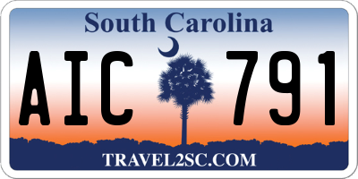 SC license plate AIC791
