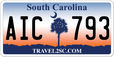 SC license plate AIC793