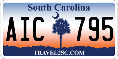 SC license plate AIC795