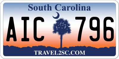 SC license plate AIC796