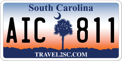 SC license plate AIC811