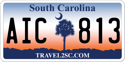 SC license plate AIC813