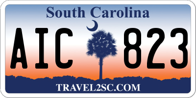 SC license plate AIC823