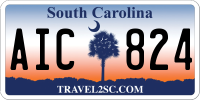 SC license plate AIC824