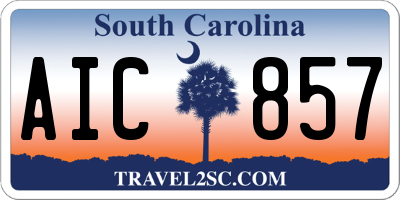 SC license plate AIC857