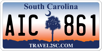 SC license plate AIC861