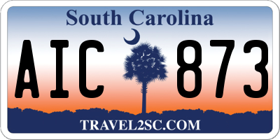 SC license plate AIC873