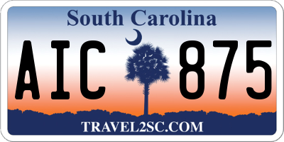 SC license plate AIC875
