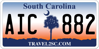 SC license plate AIC882
