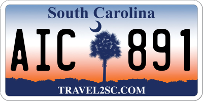 SC license plate AIC891