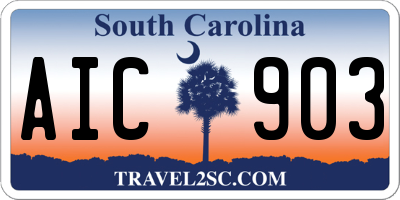 SC license plate AIC903