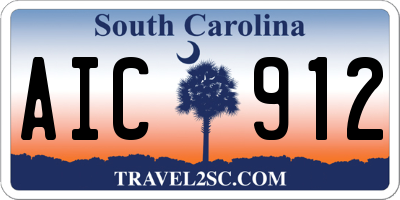SC license plate AIC912