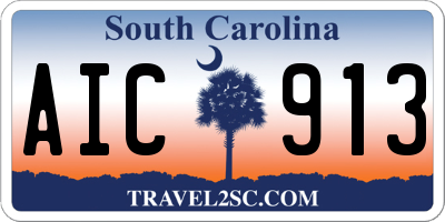 SC license plate AIC913