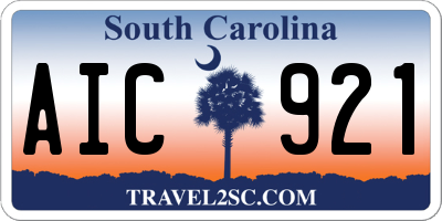 SC license plate AIC921
