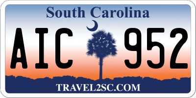 SC license plate AIC952