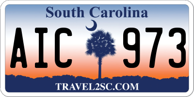 SC license plate AIC973