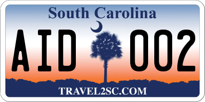 SC license plate AID002
