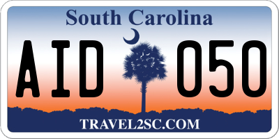 SC license plate AID050