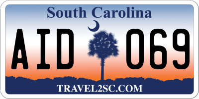 SC license plate AID069