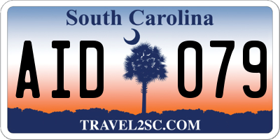 SC license plate AID079