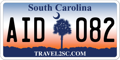 SC license plate AID082