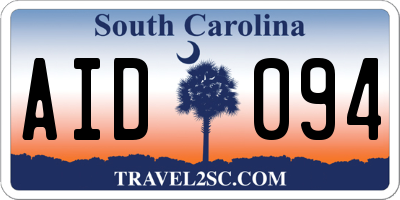 SC license plate AID094