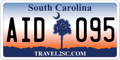 SC license plate AID095