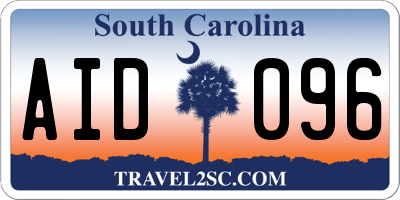SC license plate AID096