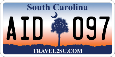 SC license plate AID097