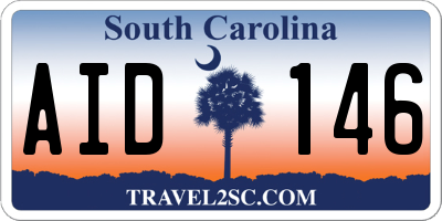 SC license plate AID146