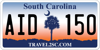 SC license plate AID150