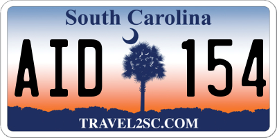 SC license plate AID154