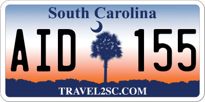 SC license plate AID155