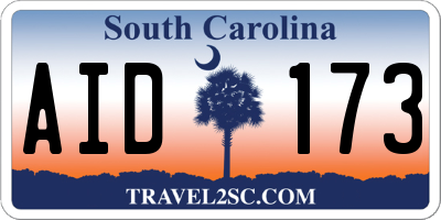 SC license plate AID173