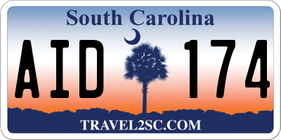 SC license plate AID174