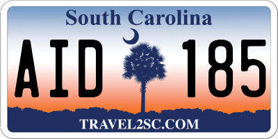 SC license plate AID185