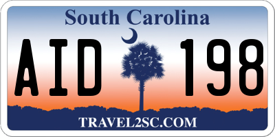 SC license plate AID198