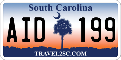 SC license plate AID199