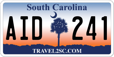 SC license plate AID241