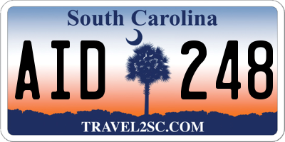 SC license plate AID248