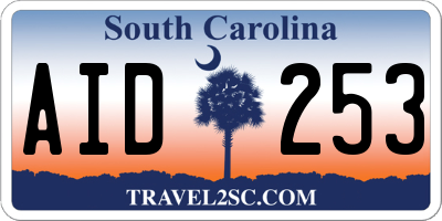 SC license plate AID253