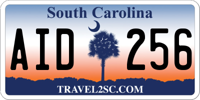 SC license plate AID256
