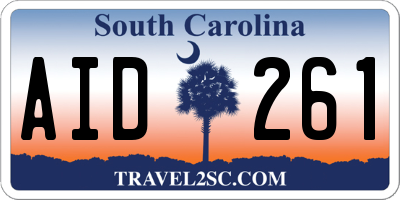 SC license plate AID261
